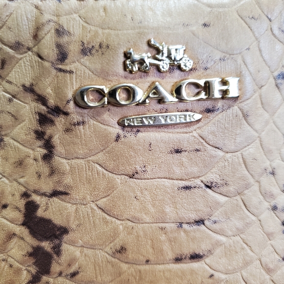 Coach Minetta Python Embossed Satchel Crossbody - Picture 5 of 16